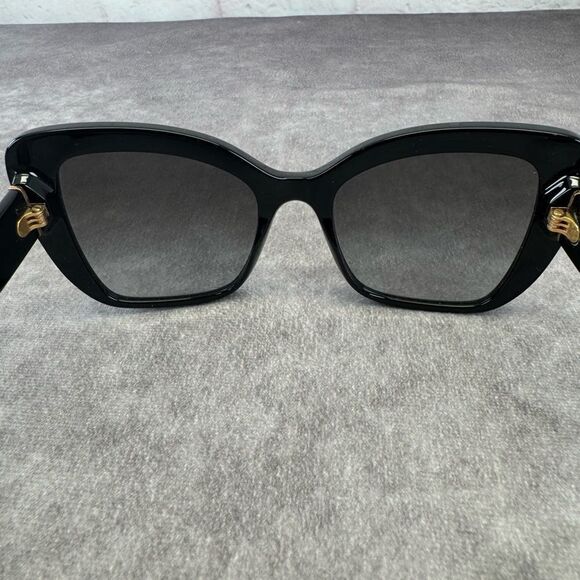 Dolce & Gabbana DG4348 501/8G Womens Cat Eye Graduated Sunglasses Black 54mm - Picture 7 of 9